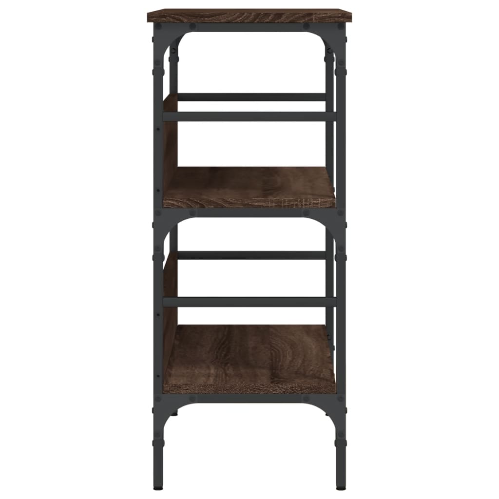 Konzolni stol smeđa boja hrasta 75x32x75 cm konstruirano drvo