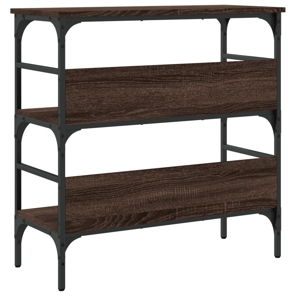 Konzolni stol smeđa boja hrasta 75x32x75 cm konstruirano drvo