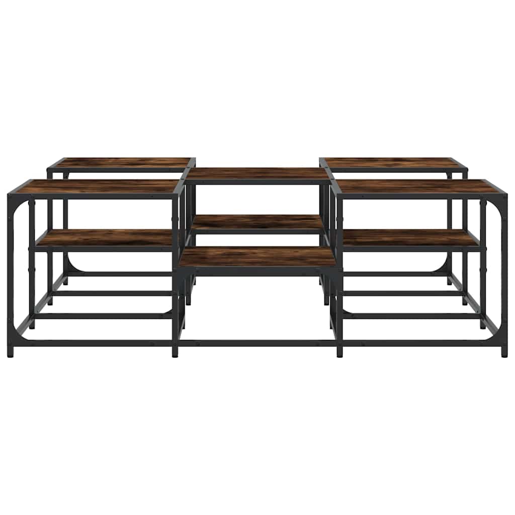 Stolić za kavu boja hrasta 121x121x40 cm od konstruiranog drva