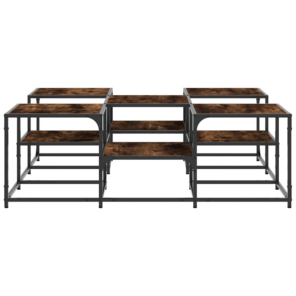 Stolić za kavu boja hrasta 121x121x40 cm od konstruiranog drva