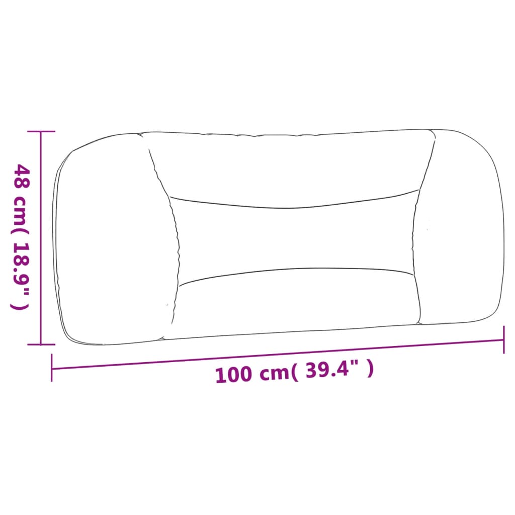 Jastuk za uzglavlje Hvar Bijeli 100 cm Imitacija kože