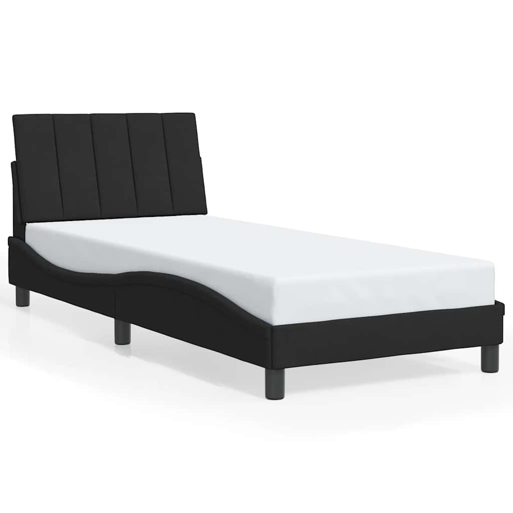 Okvir za krevet bez madraca Hanko crni 90x190 cm baršunasti