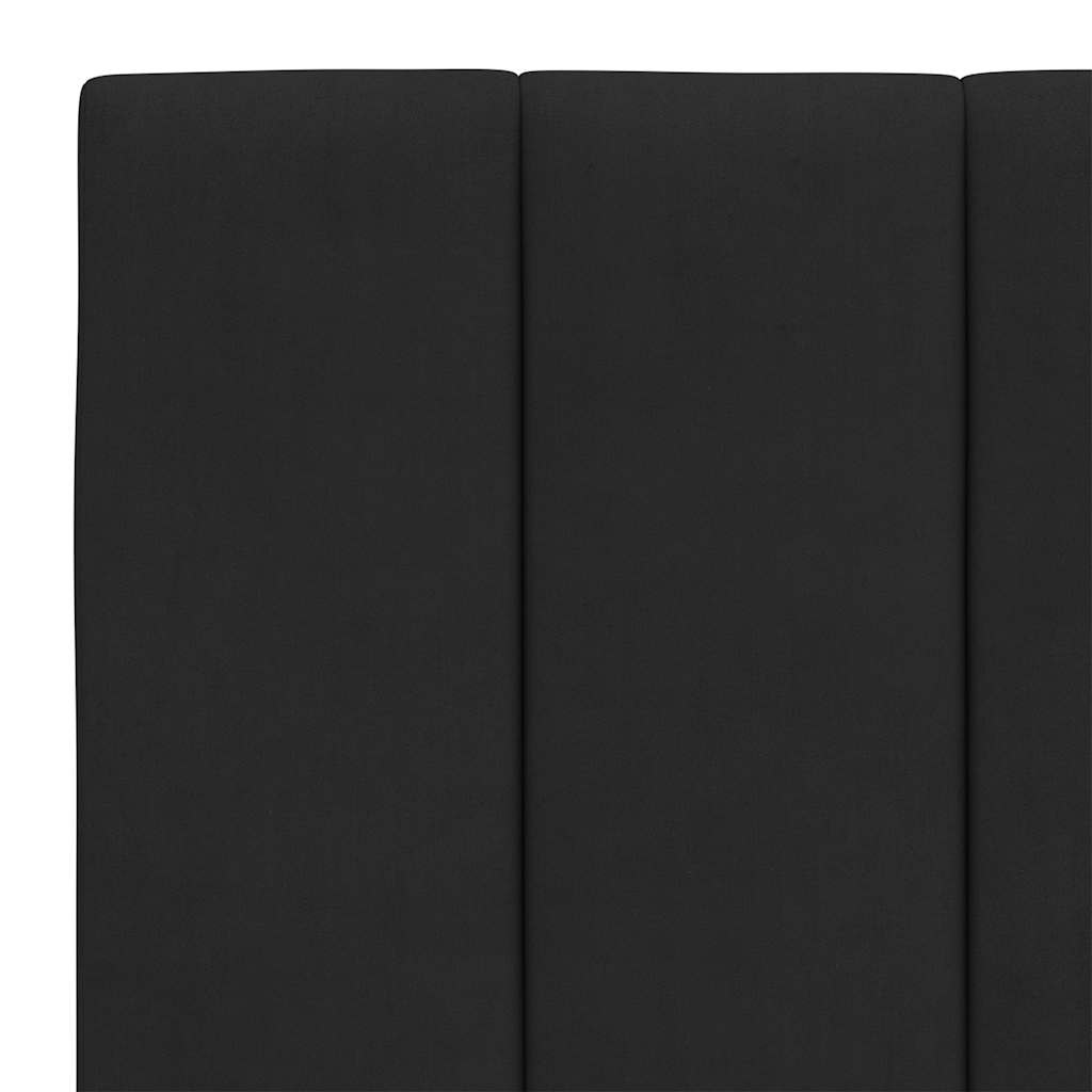 Okvir za krevet bez madraca Hanko crni 140 x 190 cm baršunasti