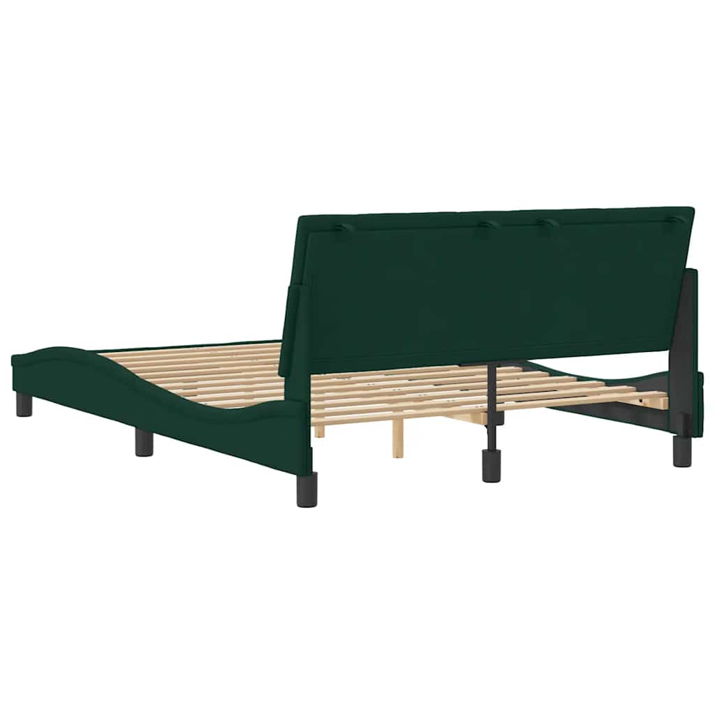 Okvir za krevet bez madraca Hanko tamnozeleni 140x190 cm baršunasti