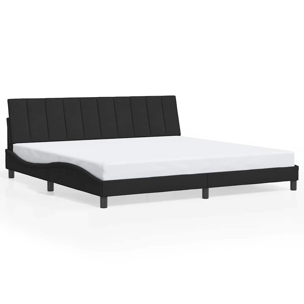 Okvir za krevet bez madraca Hanko crni 200x200 cm baršunasti