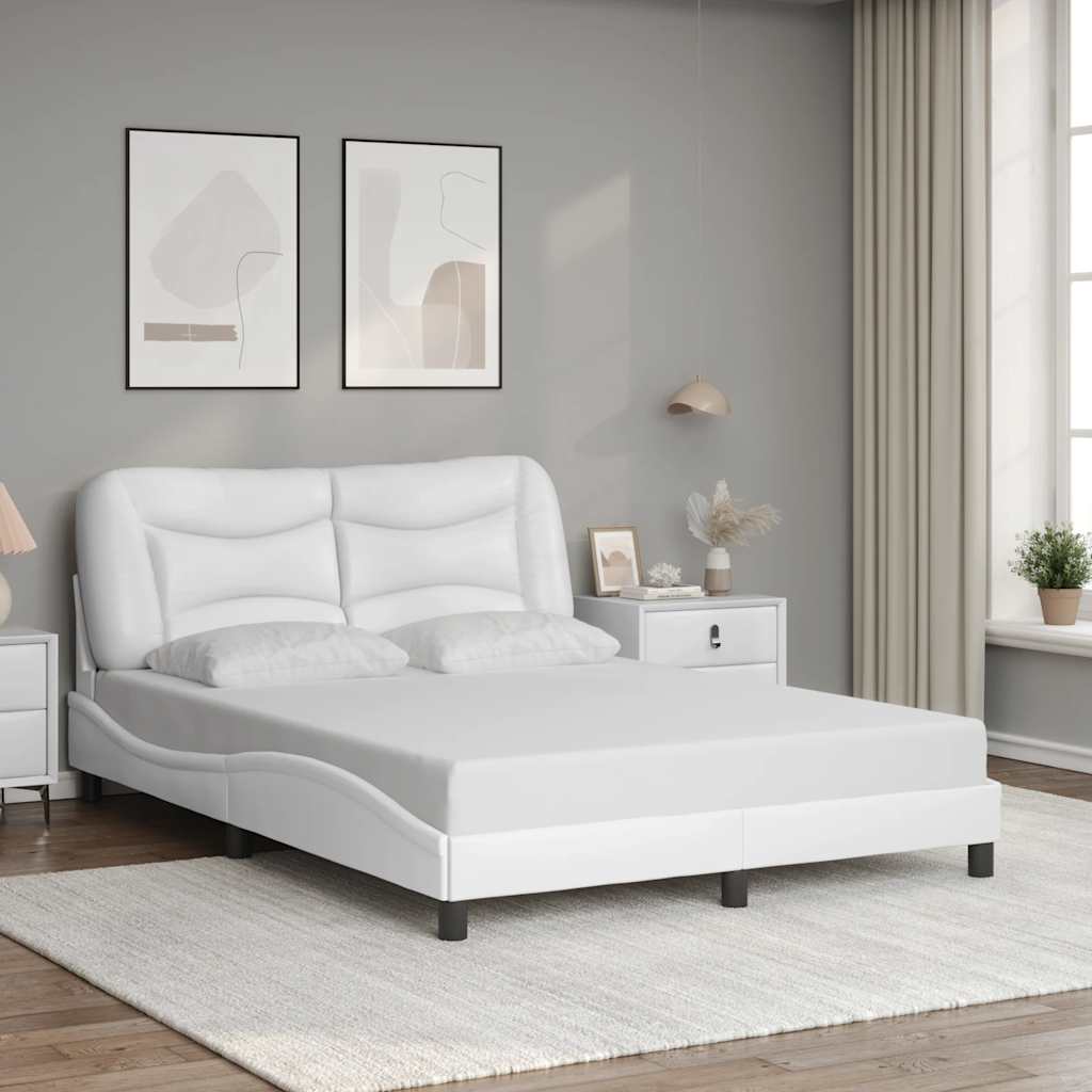 Okvir za krevet bez madraca Hvar bijeli 140x190 cm od umjetne kože