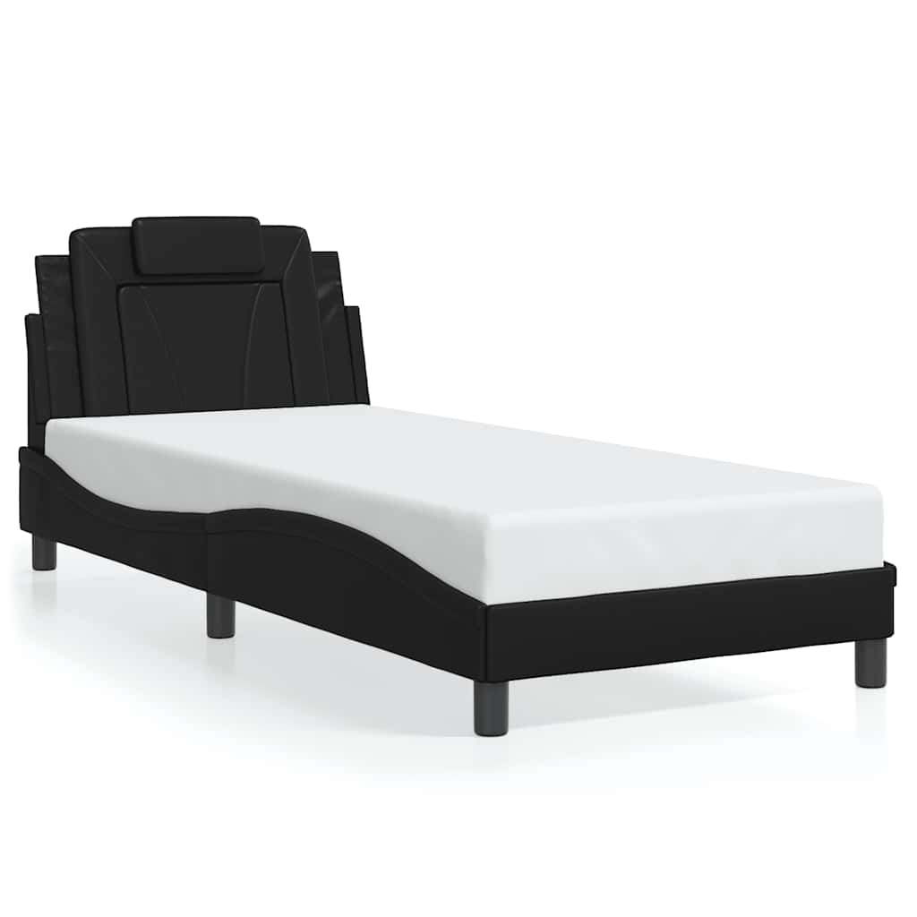 Okvir za krevet Viana bez madraca crni 90x200 cm od umjetne kože