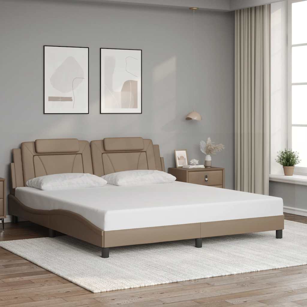 Okvir za krevet Viana bez madraca cappuccina 180x200 cm umjetne koža