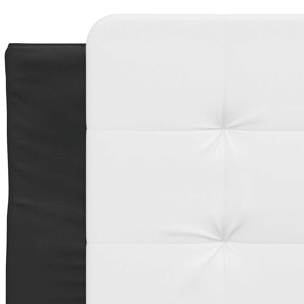 Okvir za krevet bez madraca Zadar crno-bijeli 100x200cm umjetna koža