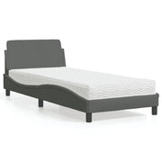 Krevet s madracem Dover tamnosivi 80x200cm od tkanine