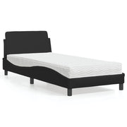 Krevet s madracem Dover crni 80 x 200 cm od umjetne kože