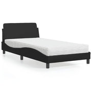 Krevet s madracem Dover crni 100 x 200 cm od umjetne kože