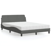 Krevet s madracem Dover tamnosivi 120 x 200 cm od tkanine