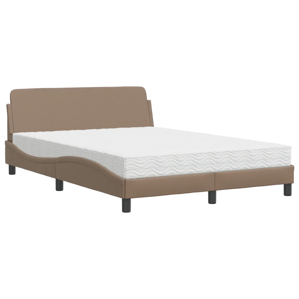 Krevet s madrac Dover cappuccino 140x190 cm od umjetne kože