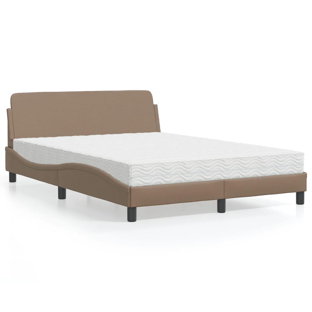 Krevet s madrac Dover cappuccino 140x190 cm od umjetne kože