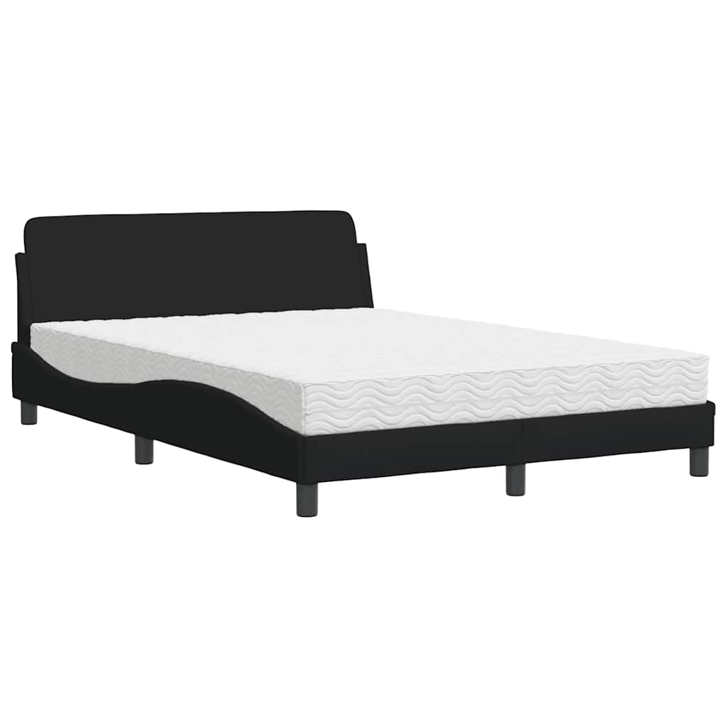 Krevet s madracem Dover crni 140x200 cm od tkanine