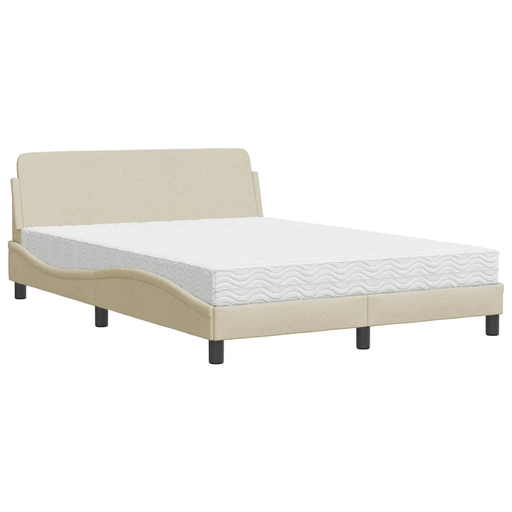 Krevet s madracem Dover krem 140x200 cm od tkanine