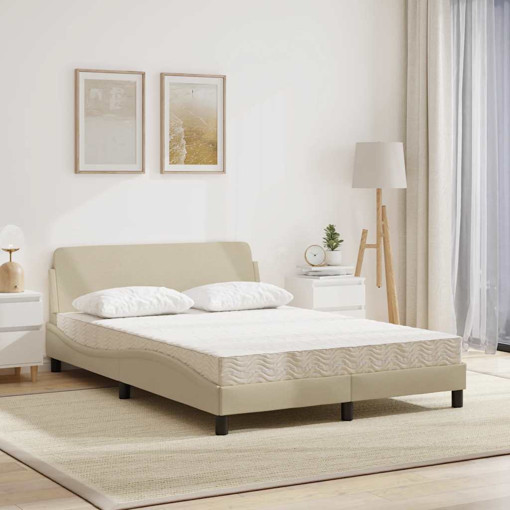 Krevet s madracem Dover krem 140x200 cm od tkanine