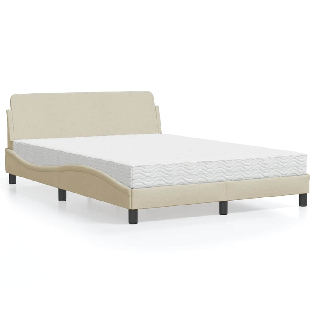 Krevet s madracem Dover krem 140x200 cm od tkanine