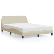 Krevet s madracem Dover krem 140x200 cm od tkanine