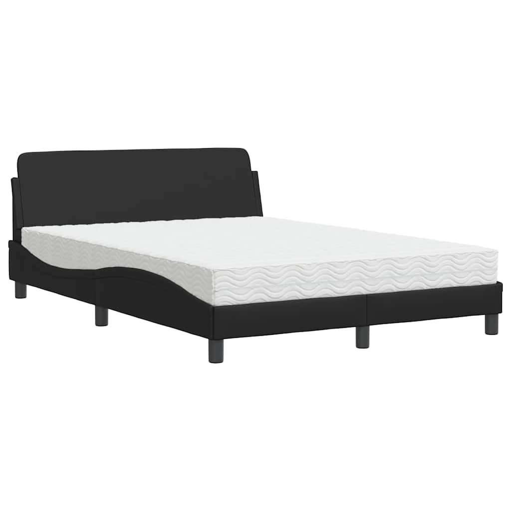 Krevet s madracem Dover crni 140 x 200 cm od umjetne kože