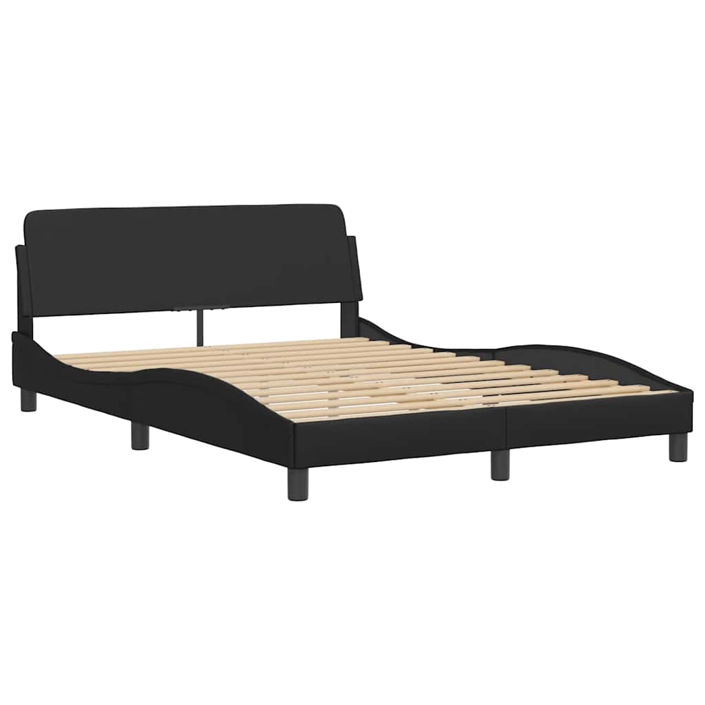 Krevet s madracem Dover crni 140 x 200 cm od umjetne kože