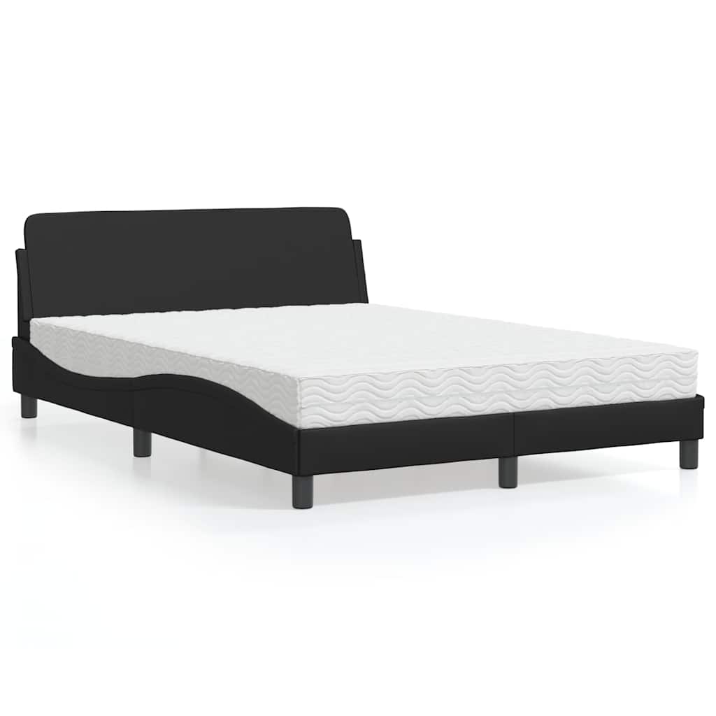 Krevet s madracem Dover crni 140 x 200 cm od umjetne kože