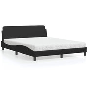 Krevet s madracem Dover crni 160 x 200 cm od umjetne kože