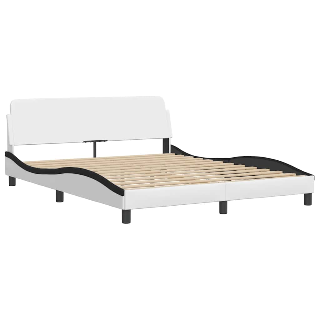 Krevet s madracem Dover bijeli 160x200 cm od umjetne kože