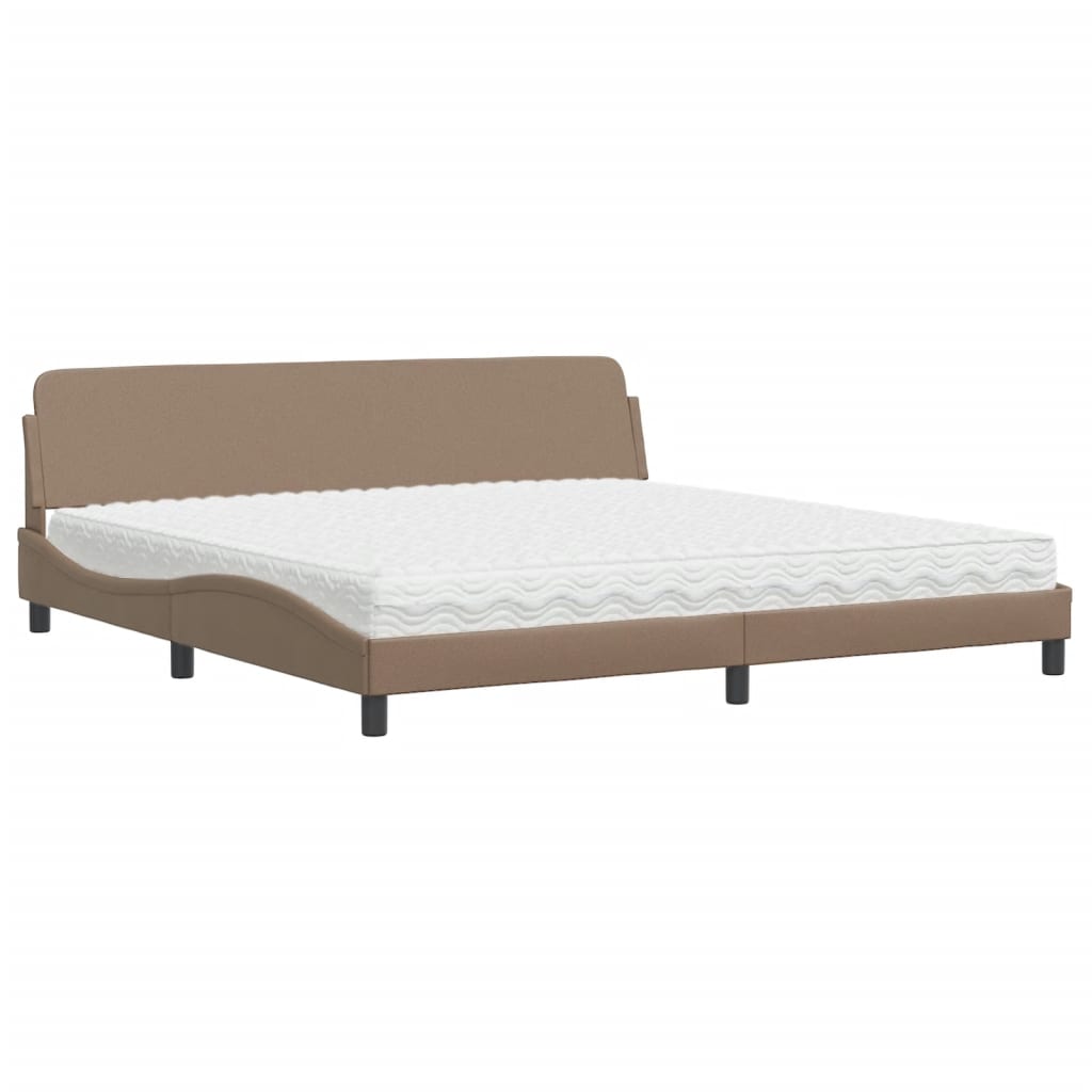 Krevet s madracem Dover cappuccino 200x200cm umjetna koža