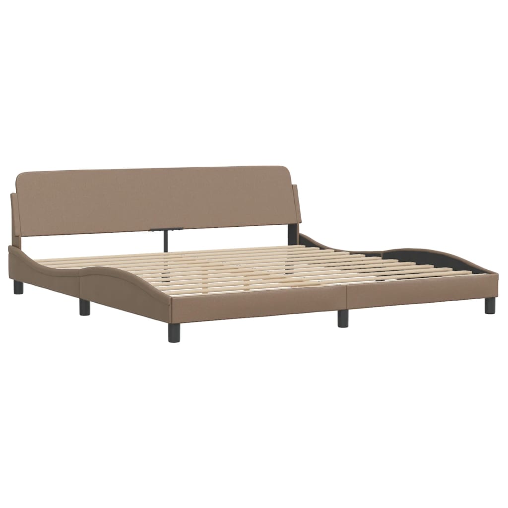 Krevet s madracem Dover cappuccino 200x200cm umjetna koža