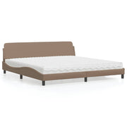 Krevet s madracem Dover cappuccino 200x200cm umjetna koža