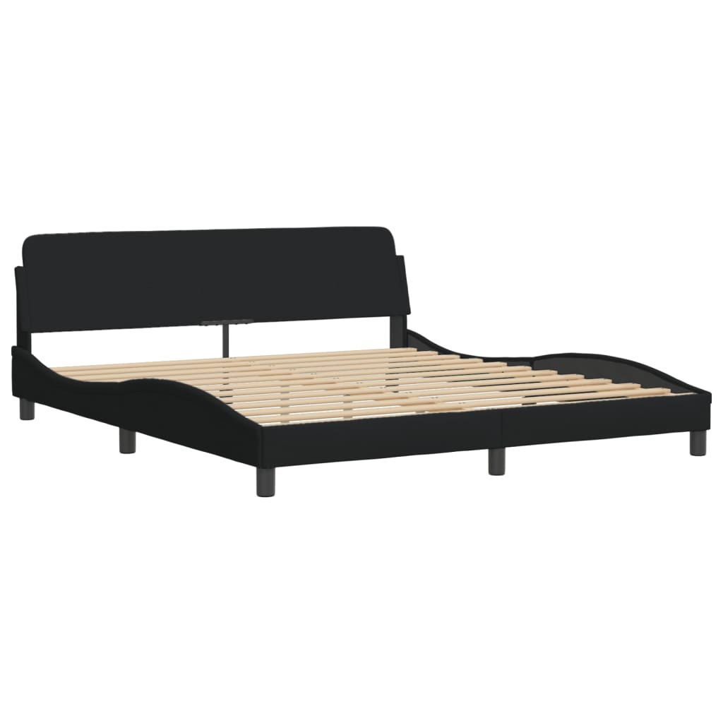 Krevet s madracem Hvar crni 180x200 cm od tkanine