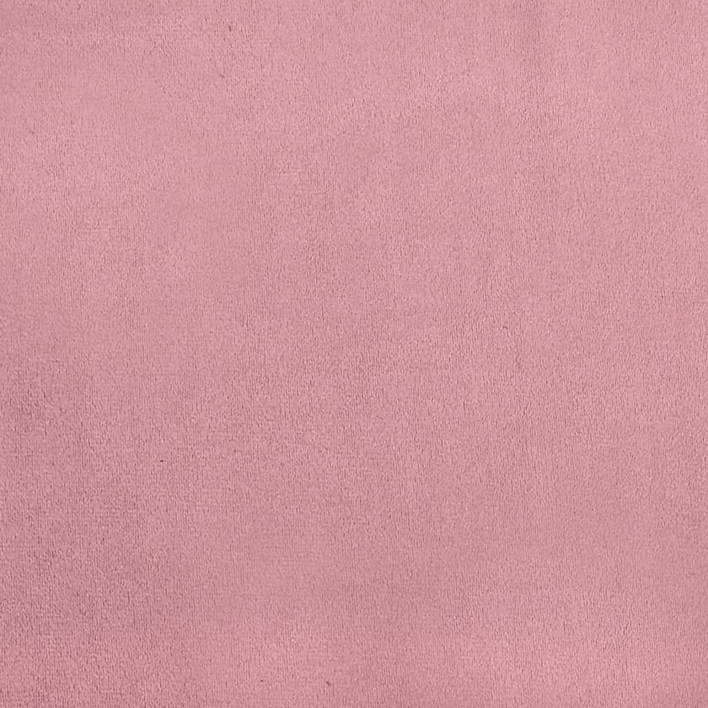 Krevet s madracem Hanko ružičasti 80 x 200 cm baršunasti