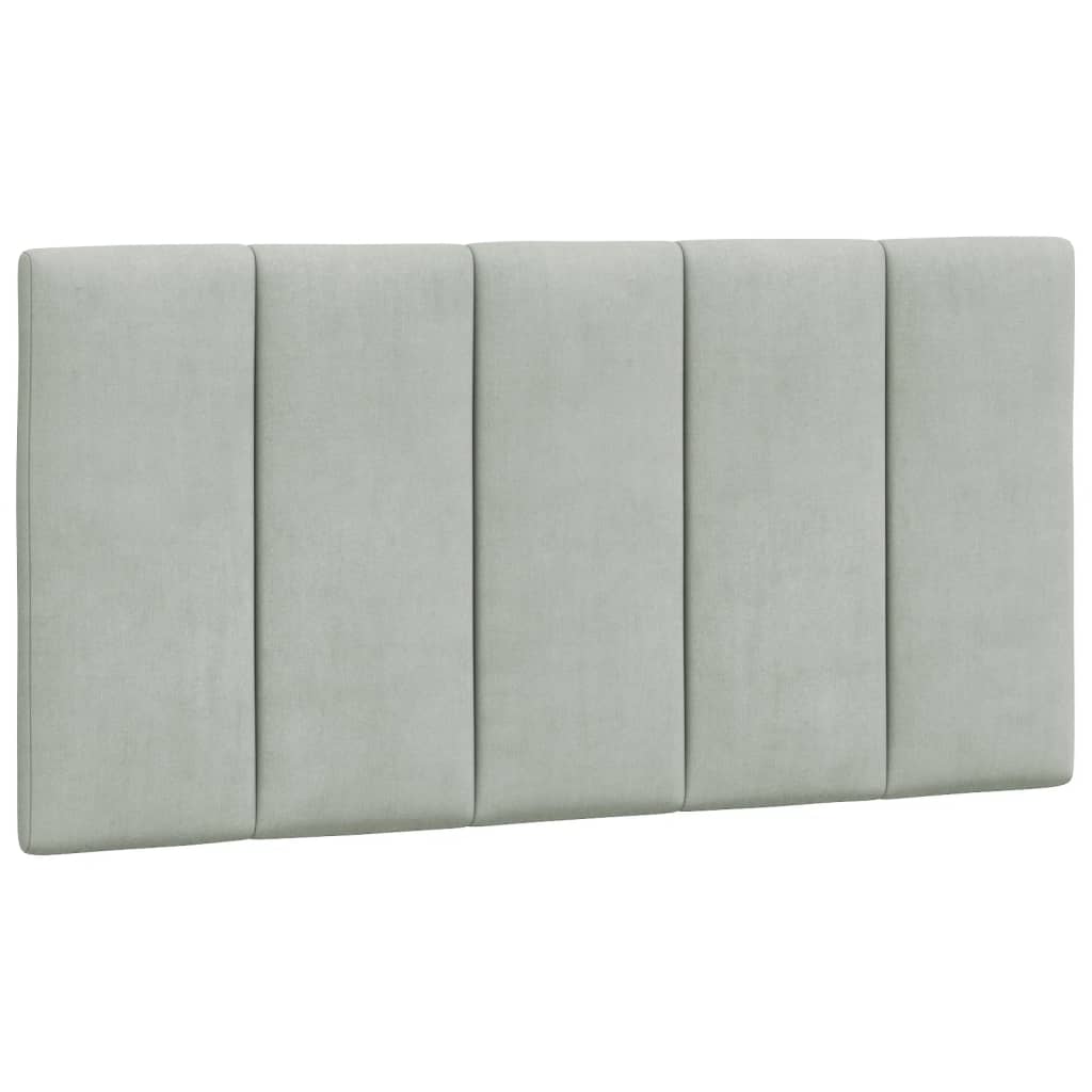 Krevet s madracem Hanko svjetlosivi 100x200 cm baršunasti