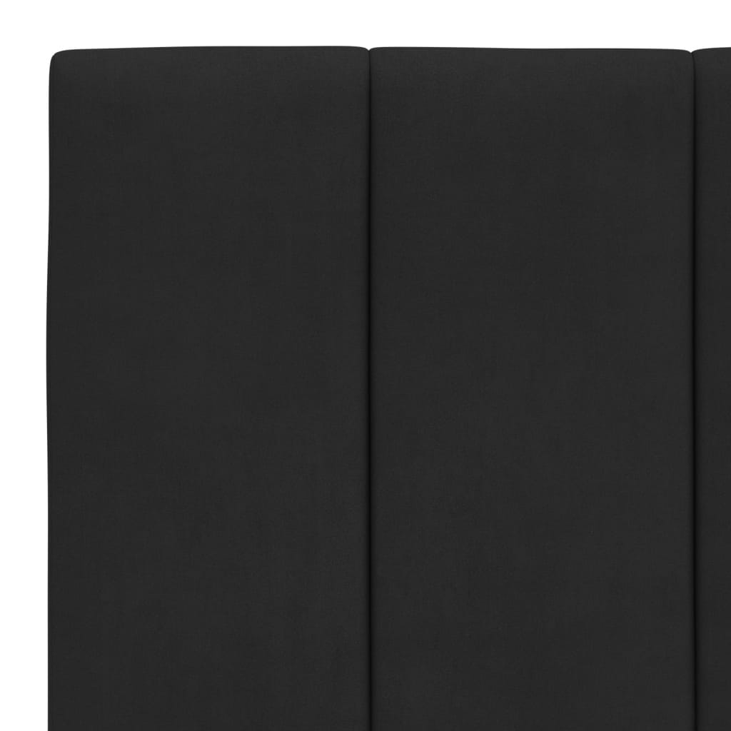 Krevet s madracem Hanko crni 100x200 cm baršunasti