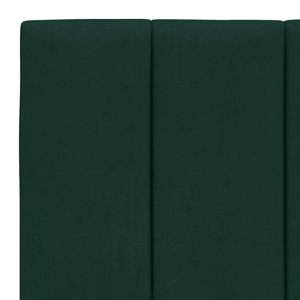 Krevet s madracem Hanko tamnozeleni 100x200 cm baršunasti
