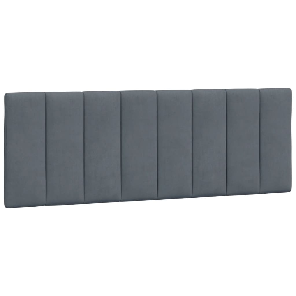 Krevet s madracem Hanko tamnosivi 140x190 cm baršunasti