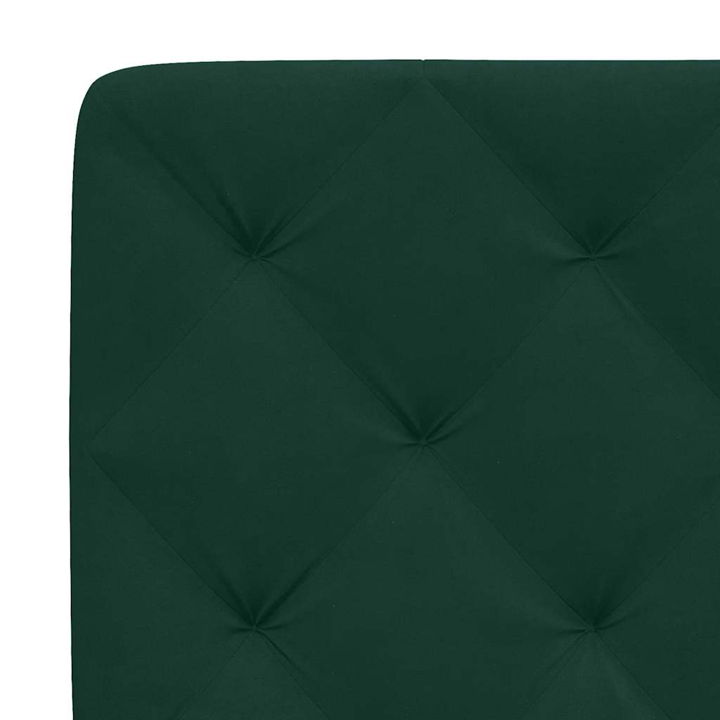 Krevet s madracem tamnozeleni 80 x 200 cm baršunasti