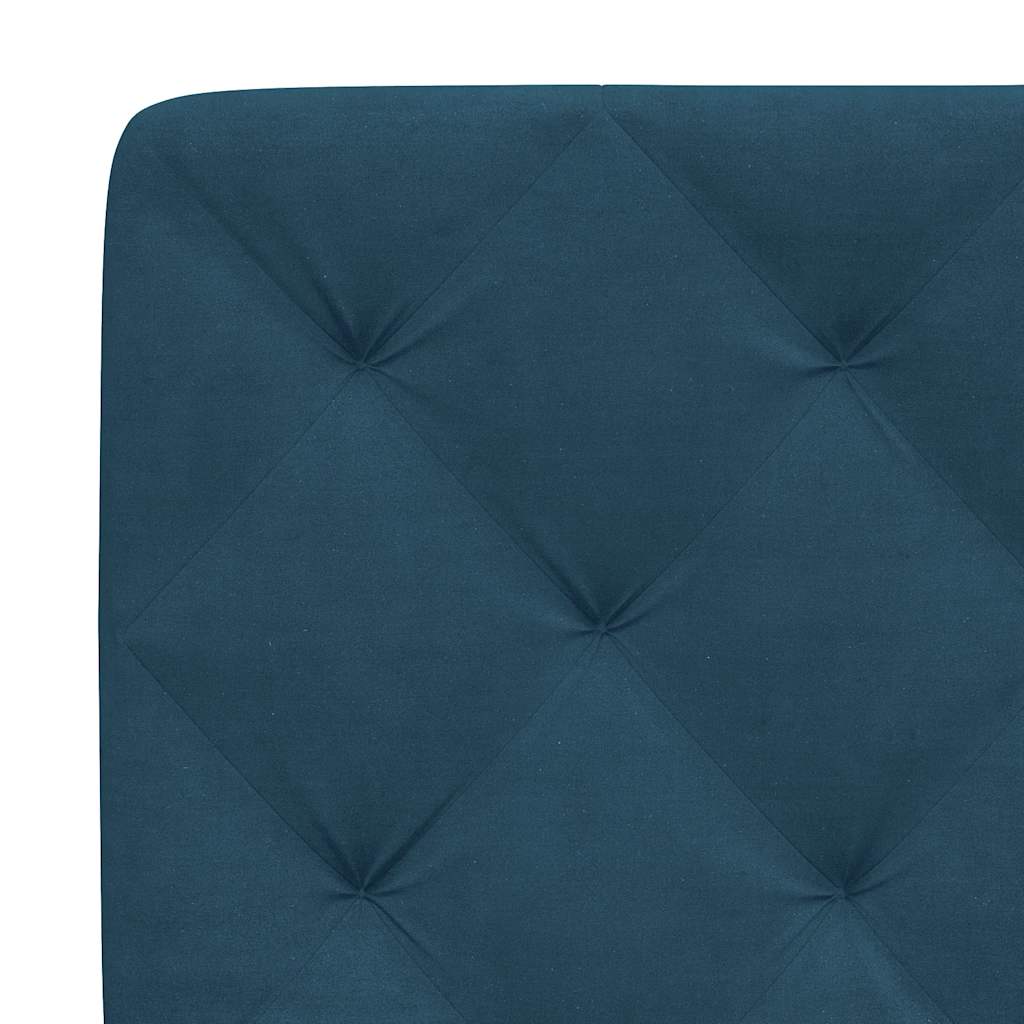 Krevet s madracem plavi 90x190 cm baršunasti