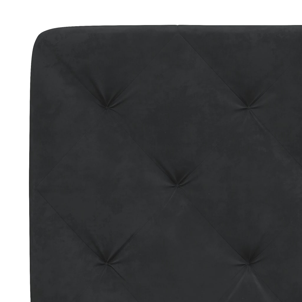 Krevet s madracem crni 100x200 cm baršunasti