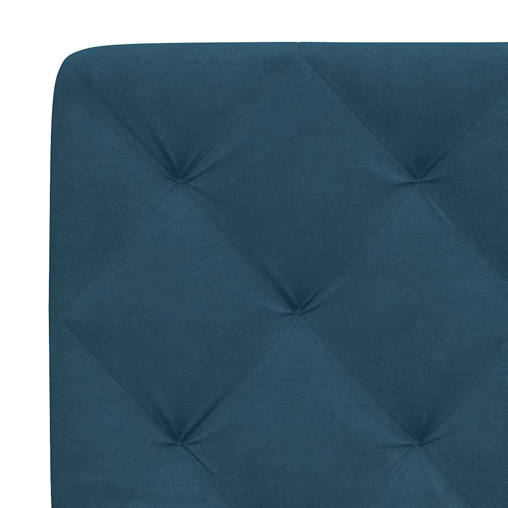 Krevet s madracem plavi 160x200 cm baršunasti