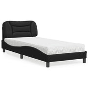 Krevet s madracem Hvar crni 90x190 cm od umjetne kože