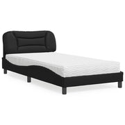 Krevet s madracem Hvar crni 100 x 200 cm od umjetne kože