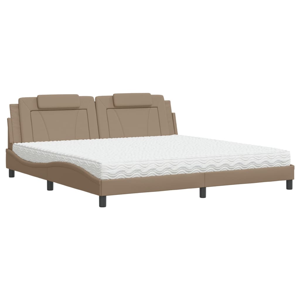 Krevet Viana s madracem cappuccino 200x200cm umjetna koža