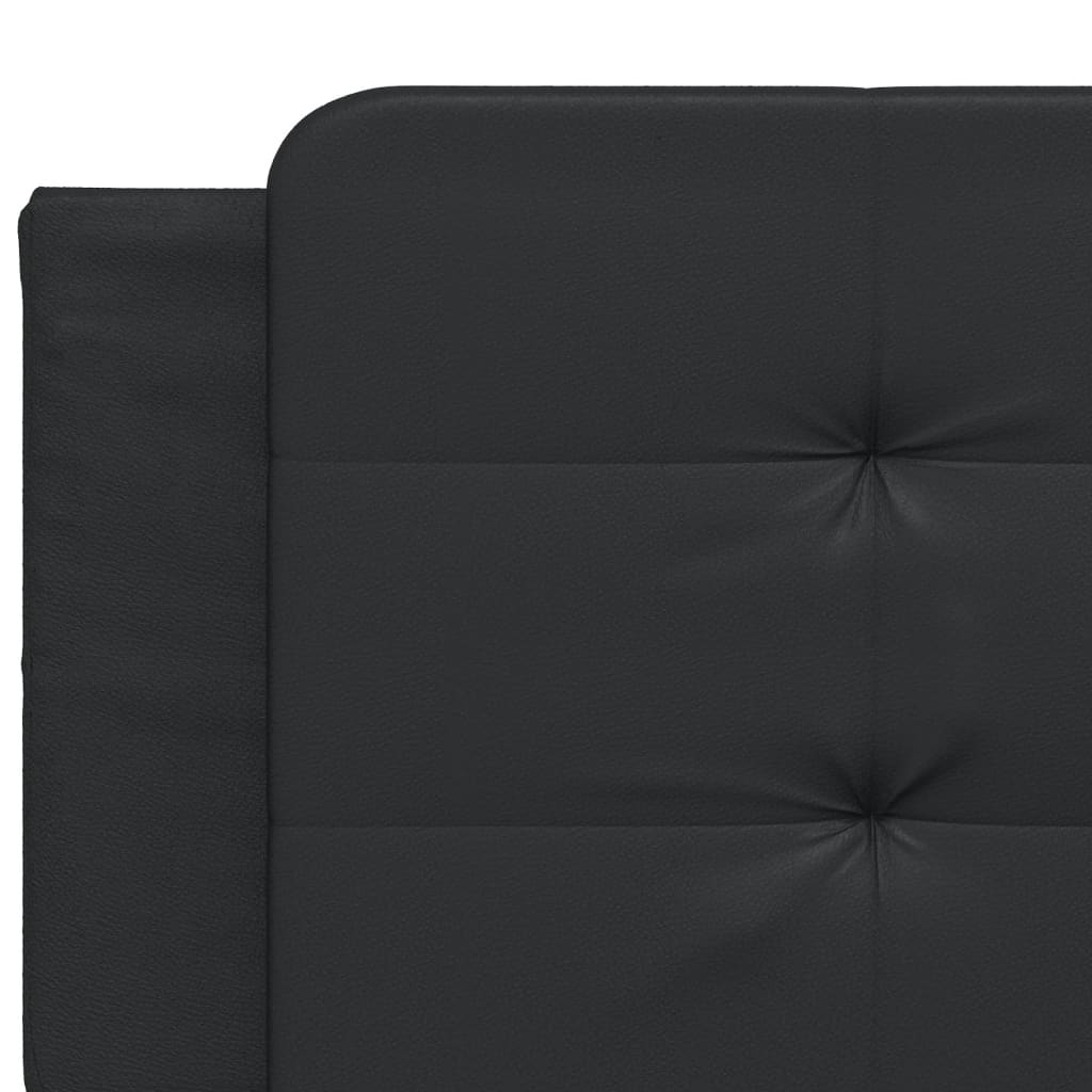 Krevet s madracem Zadar crni 200x200 cm od umjetne kože