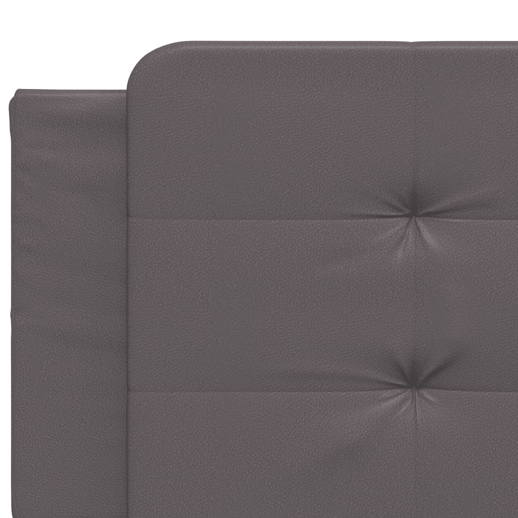 Krevet s madracem Zadar sivi 200 x 200 cm od umjetne kože