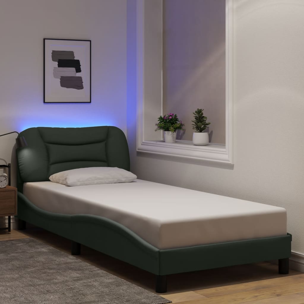 Okvir kreveta s LED-om bez madraca Hvar 80x200 cm od tkanine