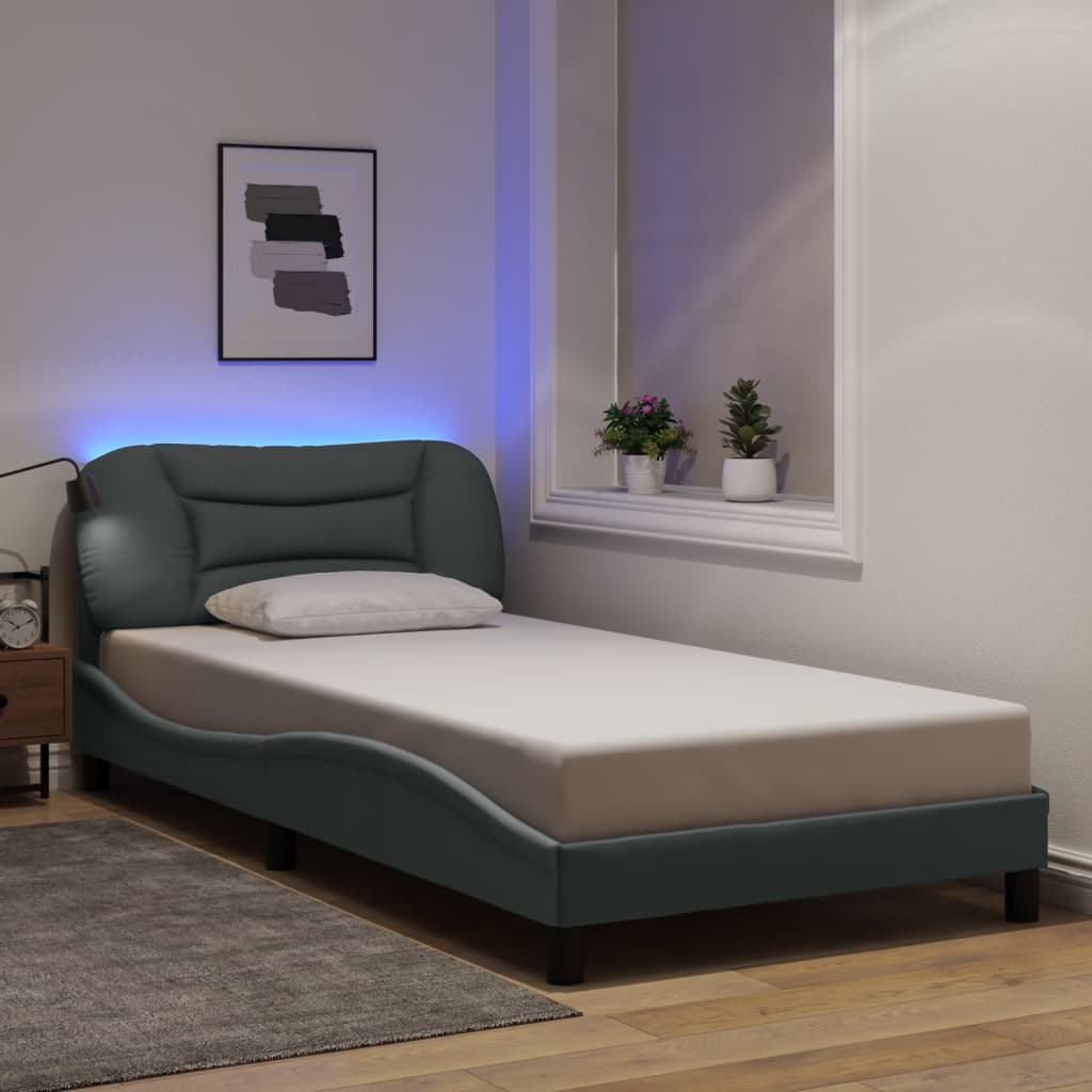 Okvir kreveta s LED-om bez madraca Hvar 100x200 cm od tkanine