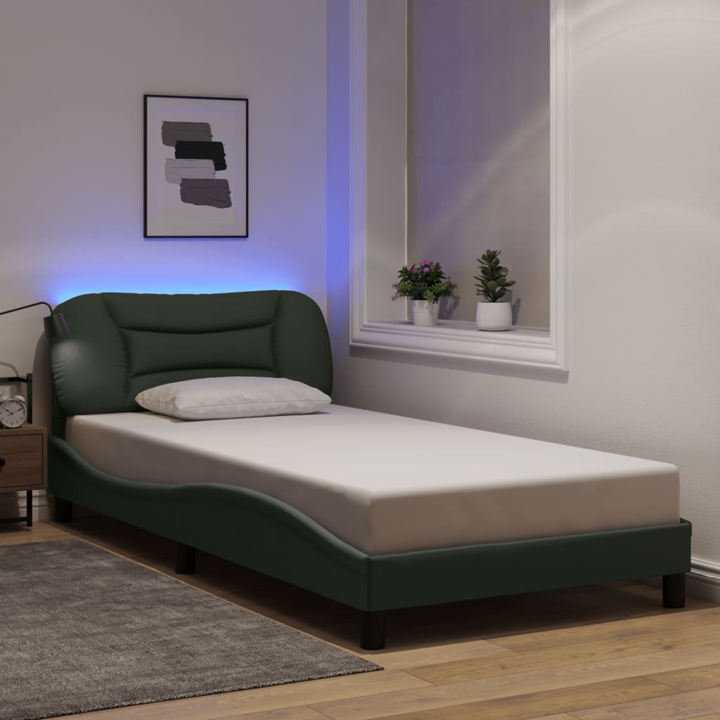 Okvir kreveta s LED-om bez madraca Hvar 100x200 cm od tkanine